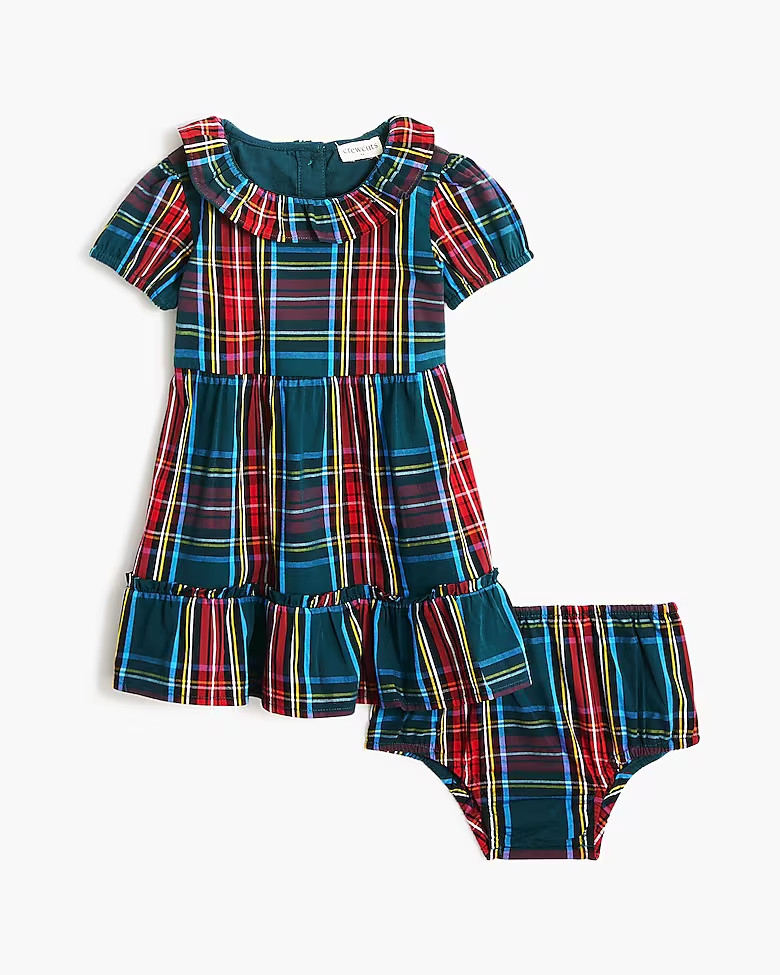 Baby & toddler girls' plaid ruffleneck dress | J.Crew Factory