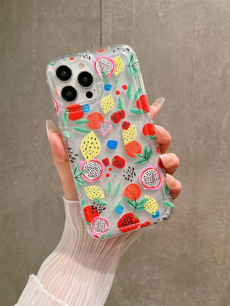 Summer Fruit Pattern Phone Case Comptible With IPhone 15promax Anti-Drop 14/13 | SHEIN
