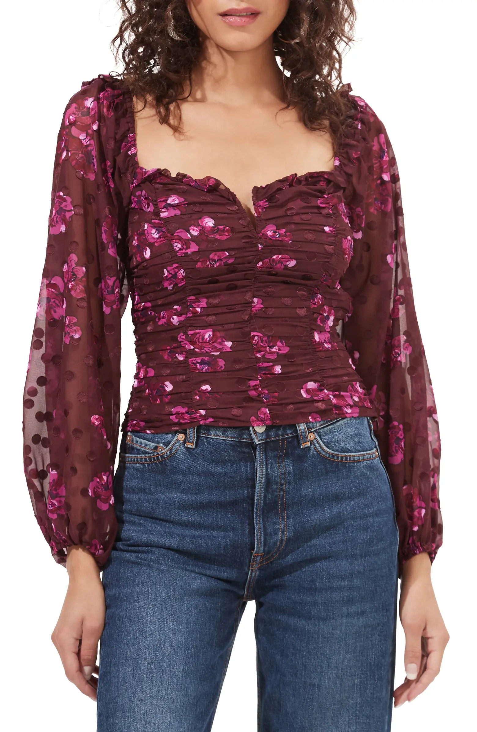 ASTR the Label Perkins Floral Top | Nordstrom | Nordstrom