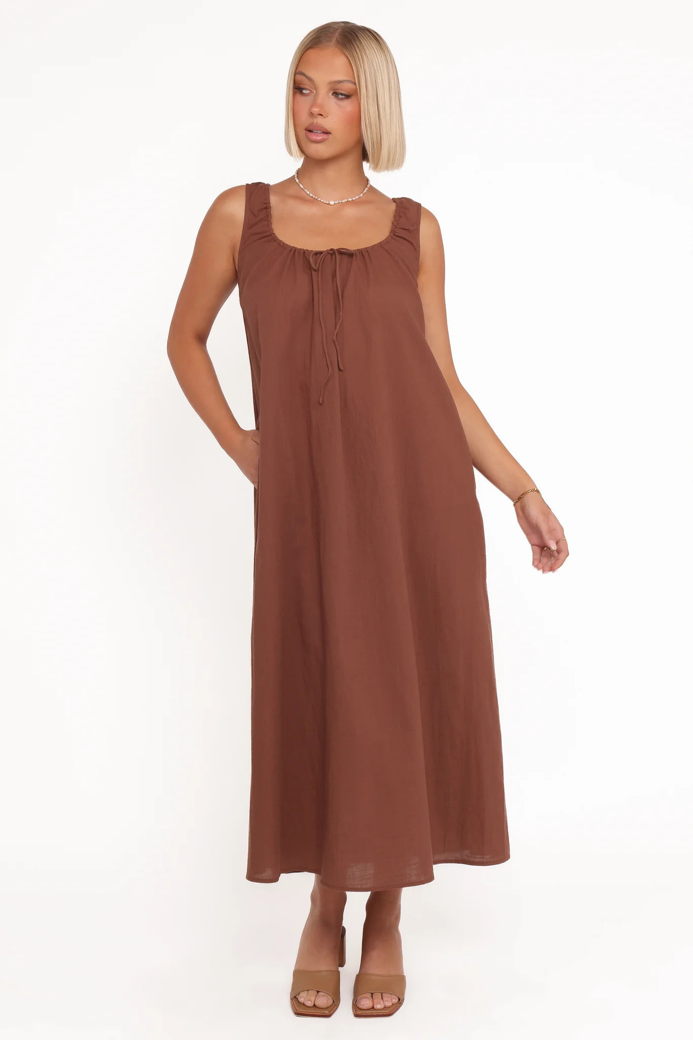Bowman Maxi Dress - Chocolate Brown | Petal & Pup (US)
