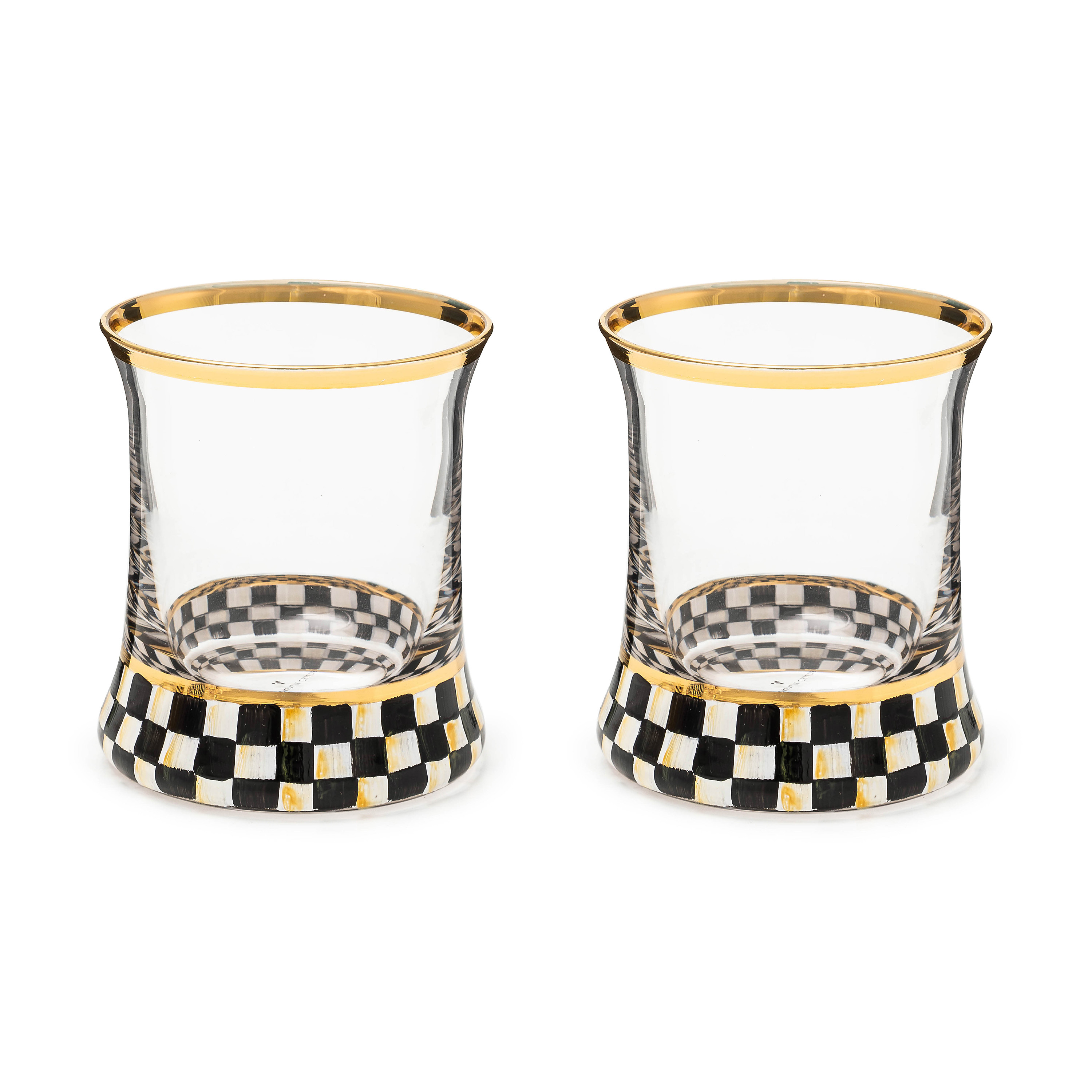 MacKenzie-Childs Courtly Check Tumbler Glass | MacKenzie-Childs