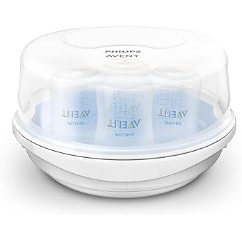 Philips AVENT Microwave Steam Sterilizer for Baby Bottles, Pacifiers, Cups and More, SCF281/05 | Amazon (US)