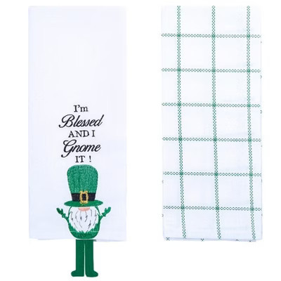 St Patrick's Day Embroidered Kitchen Towels, Set of 2 | The Lakeside Collection | Target