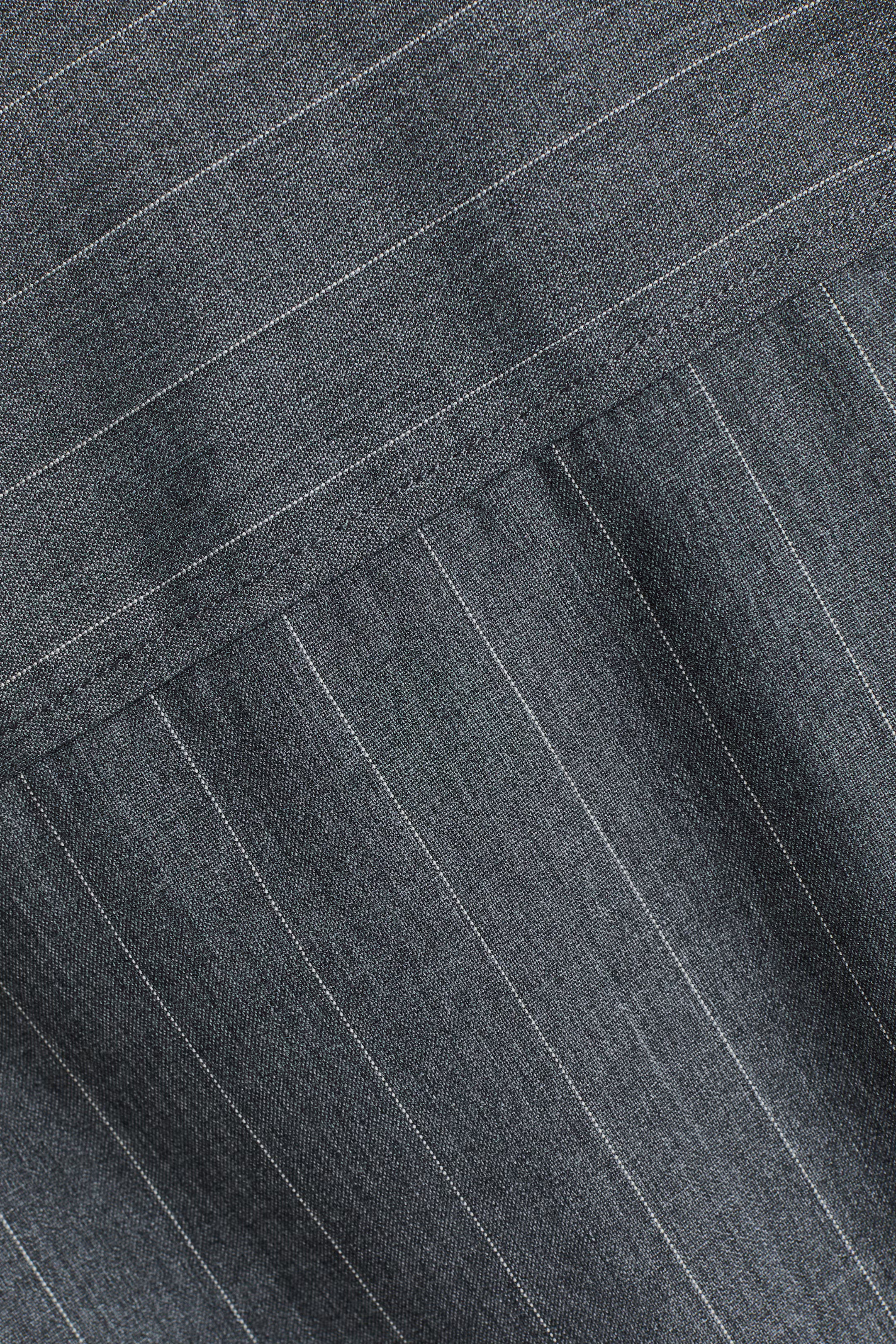 Long shirt - Dark grey/Pinstriped - Ladies | H&M GB | H&M (UK, MY, IN, SG, PH, TW, HK)