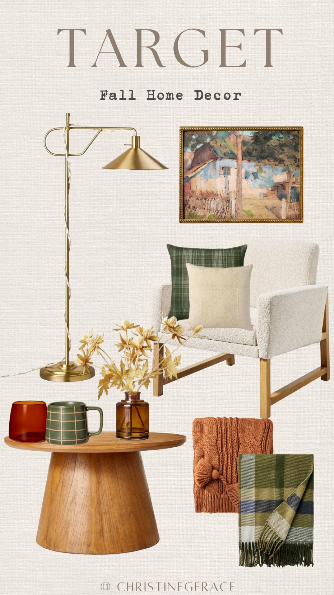 Target fall home decor finds I’m loving ! All of these pieces give off the most cozy vibes ! I linked everything below 🤍 

Accent chair, floor lamp, blanket, coffee mugs, pillows, wall art , coffee table, Target home decor, Target finds 

#LTKHome #LTKStyleTip #LTKSeasonal