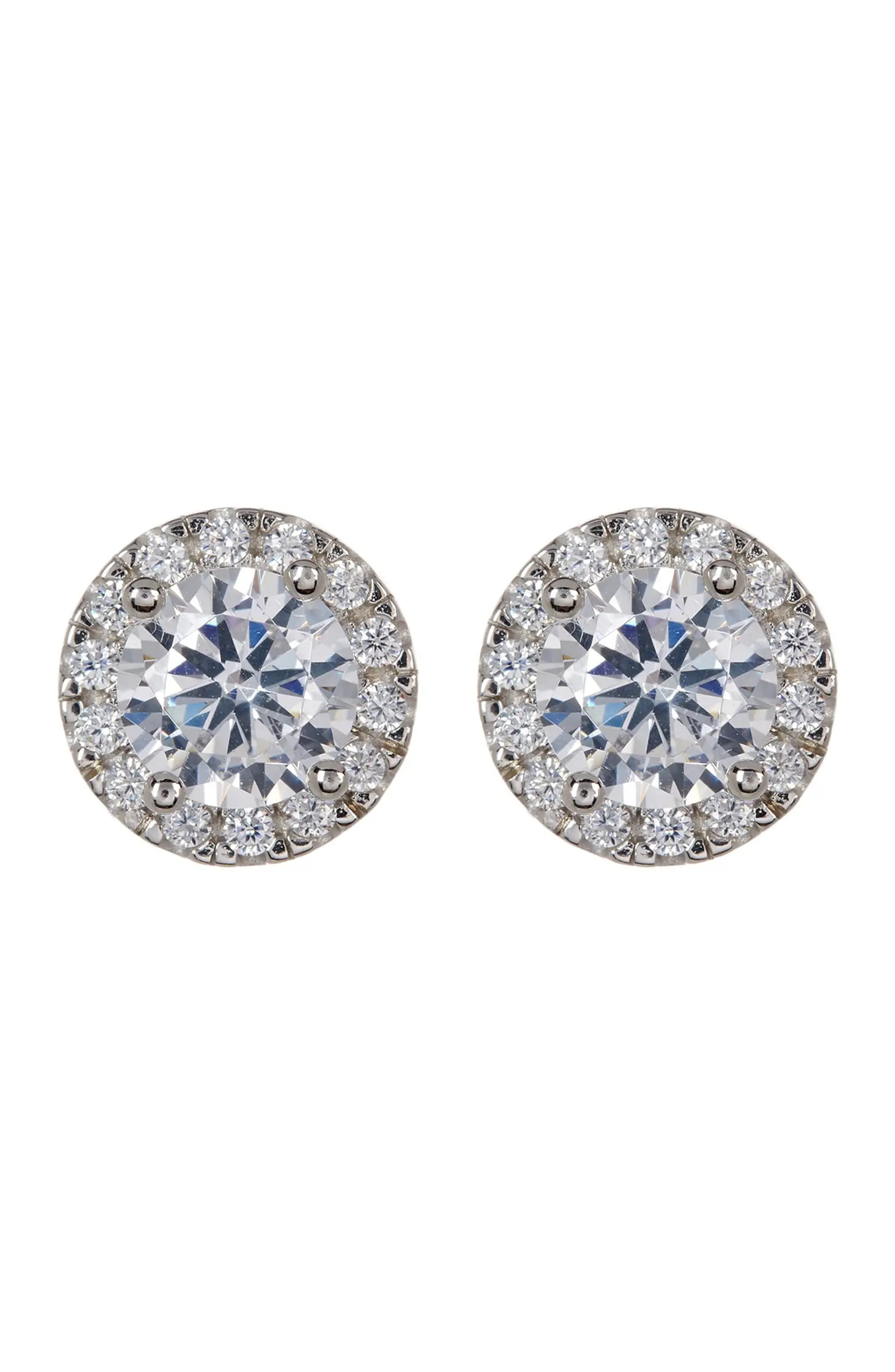 NORDSTROM RACK Sterling Silver CZ Pave Stud Earrings | Nordstromrack | Nordstrom Rack