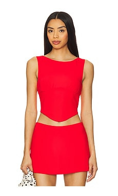 Amanda Uprichard Bellini Top in Crimson from Revolve.com | Revolve Clothing (Global)