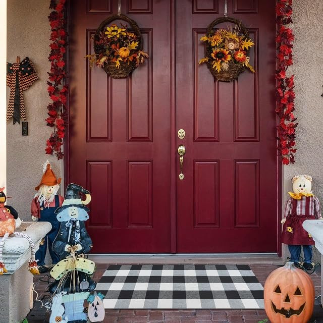 InnoGear Area Rug, 23.6 x 35.4 inches Machine Washable Area Rugs Door Mat Buffalo Check Area Rug for | Amazon (US)