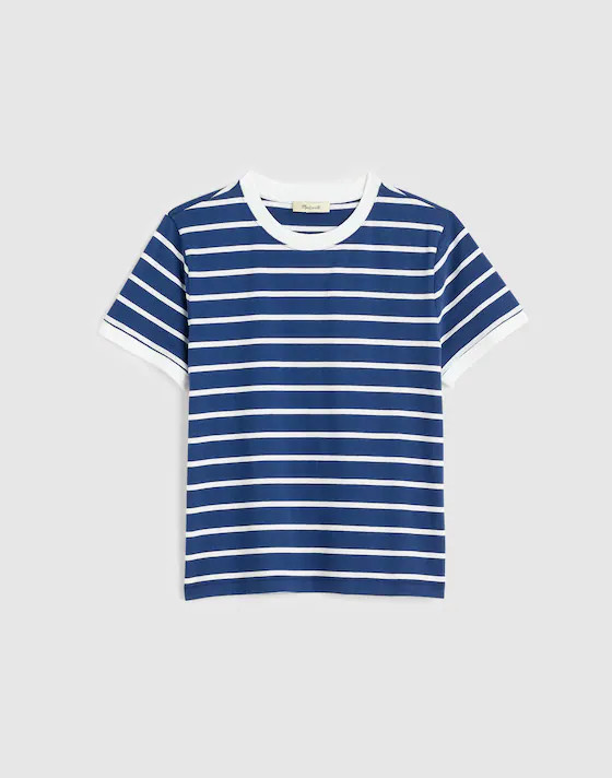 The Perfect Crewneck Baby Tee in Allday Jersey | Madewell