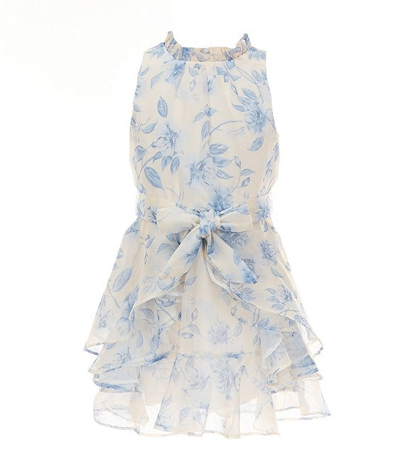 GB Social Little Girls Sleeveless Floral High Neck Dress | Dillard's | Dillard's