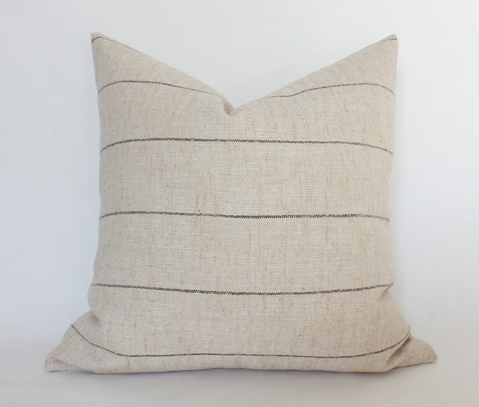 Neutral Striped Pillow Cover 22x22, Farmhouse Pillow Covers 20x20, Natural Throw Pillow 24x24, Ne... | Etsy (US)