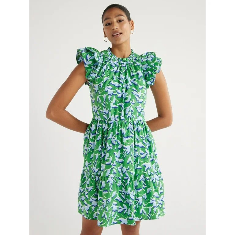 Flutter Sleeve Swing Dress | Walmart (US)