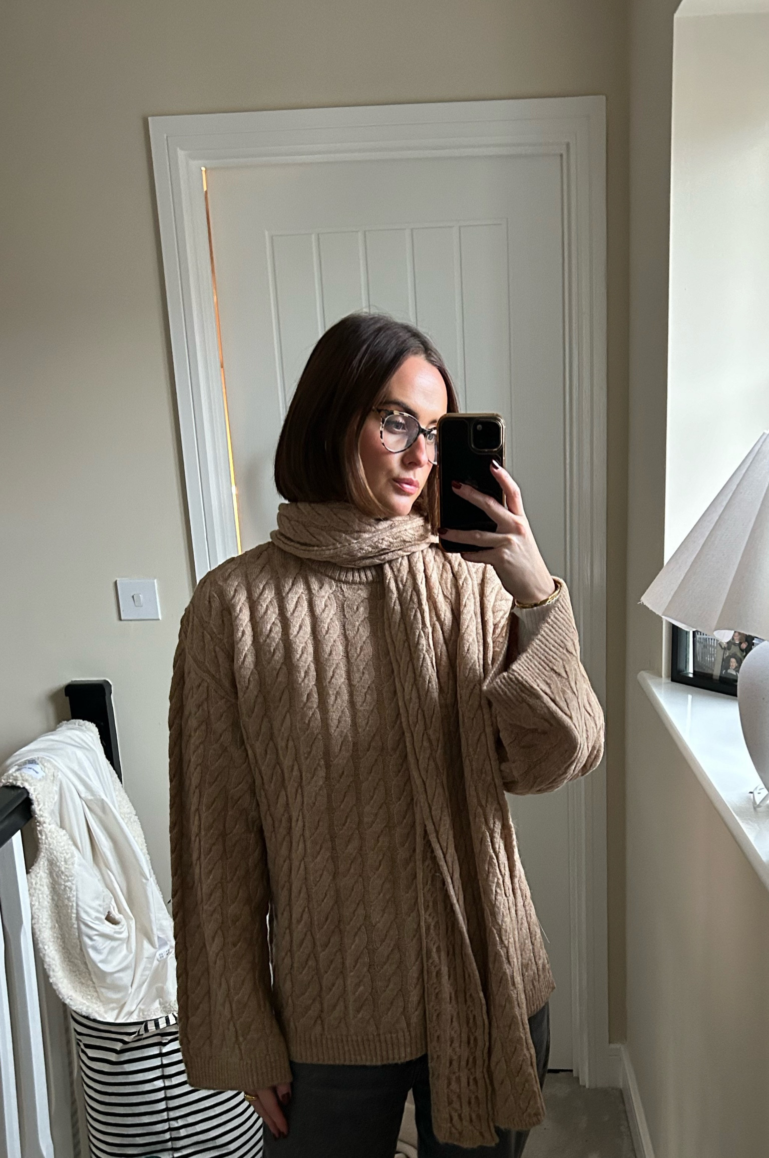 Scarf jumper, cable knit, pretty lavish, I’m wearing size XS 🤎

#LTKeurope #LTKwinter #LTKgiftguide