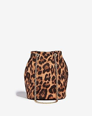 Leopard Chain Handle Bucket Bag | Express