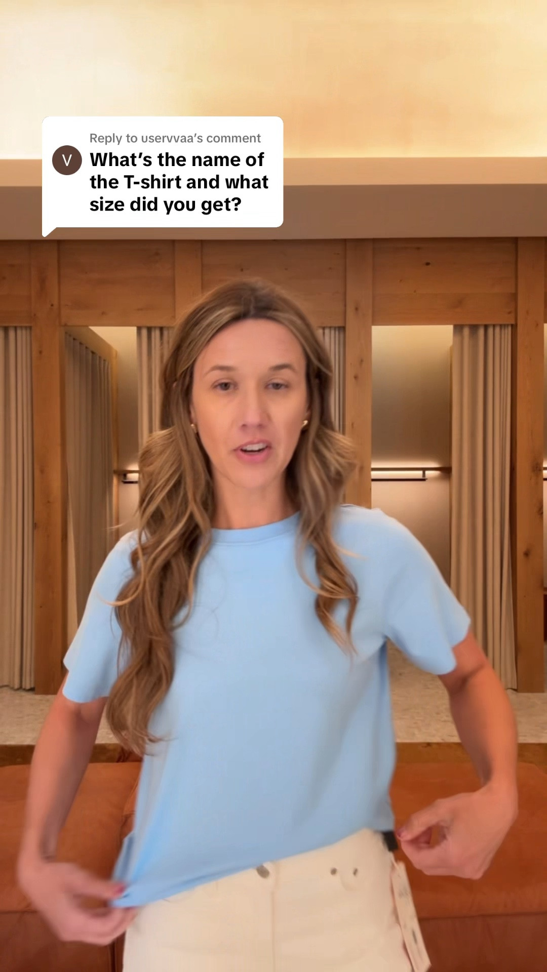 Interlock function tee in postcard blue I size up to medium @Aritzia 
Jeans I need to try non curve fit bc didn't love how these fit - usually 26 in reg and 25 curve fit for this style 