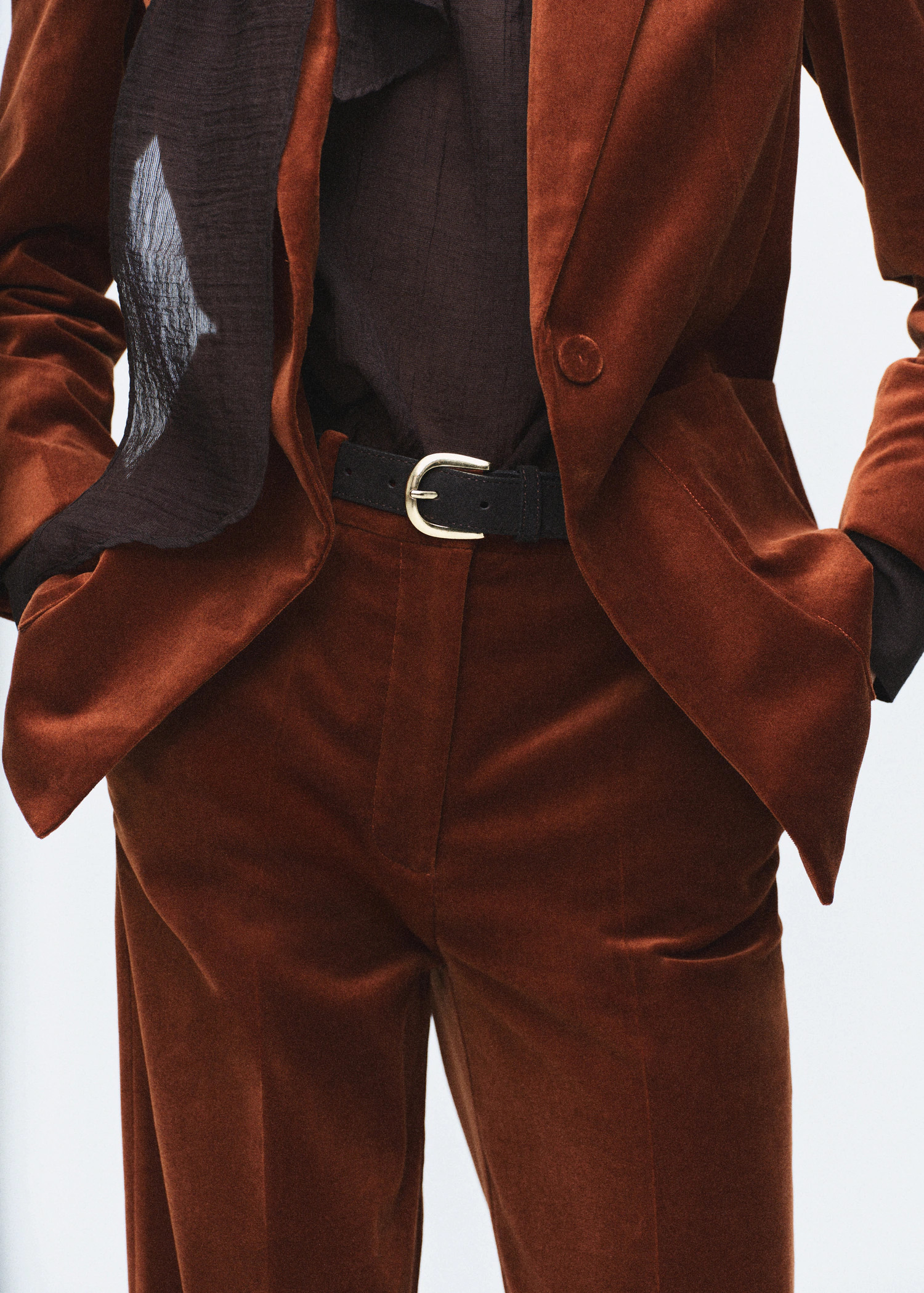 Velvet suit pants - Women | MANGO USA | Mango (US/MX/AU)