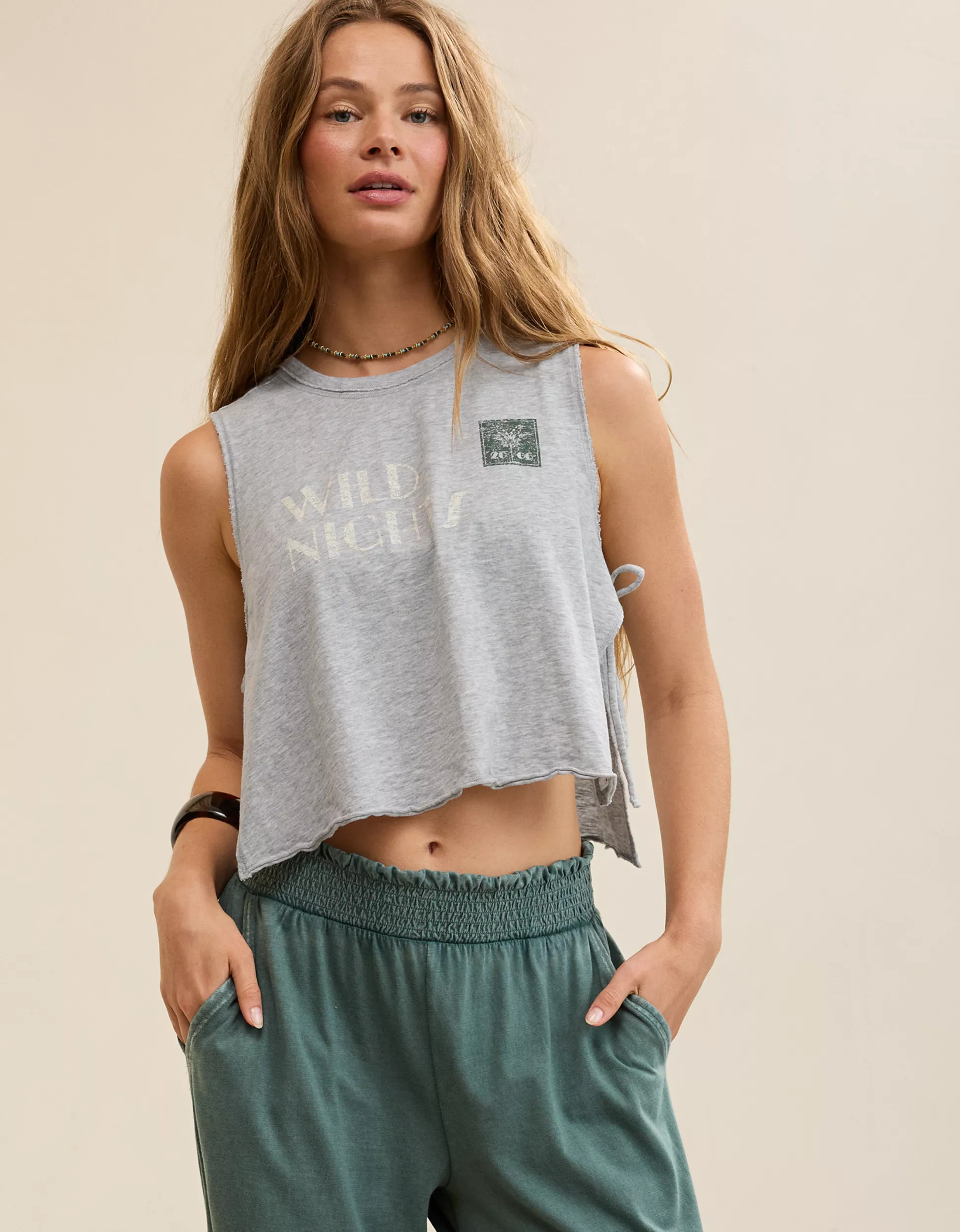 Aerie Happiest Side Tie Tank | American Eagle Outfitters (US & CA)