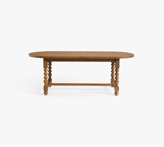 Chris Loves Julia Stacked Ball Extendable Dining Table (83"-103") | Pottery Barn (US)