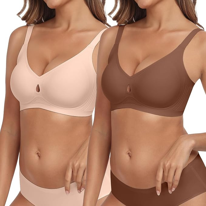 Bras for Women No Underwire Wireless Push up Bra Full Coverage Bralettes Comfortable Everyday Bra... | Amazon (US)