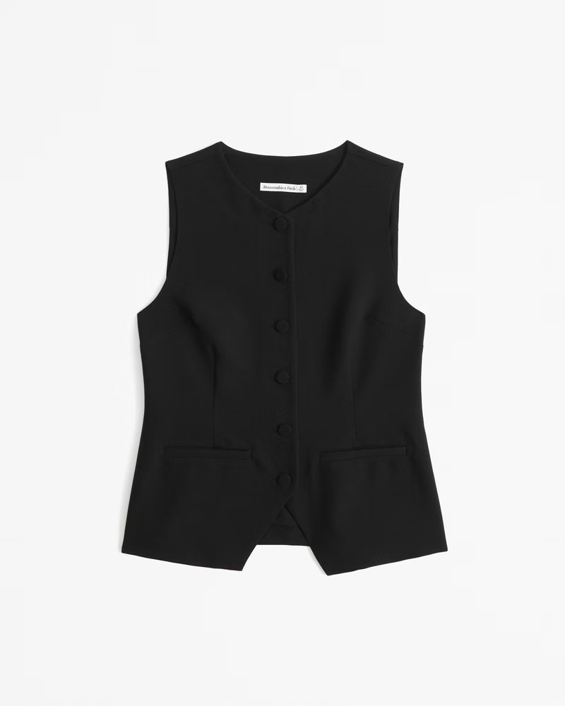 Women's Long-Length Tailored Vest Set Top | Women's Tops | Abercrombie.com | Abercrombie & Fitch (US)