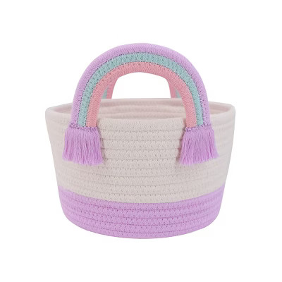 Easter Rope Basket Purple and White Rainbow - Spritz™ | Target