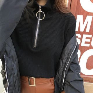 Tiny Times - Rib-Knit Half-Zip Top | YesStyle | YesStyle Global