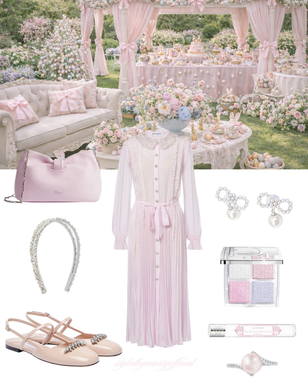 Easter outfit, Easter dress, Easter party dress, brunch outfit, garden party outfit, feminine outfit, feminine style, romantic style, romantic dress, spring outfit, spring dress, long sleeve dress, floral outfit, floral dress, floral fashion, classy outfit, elegant outfit, elegant style, luxury fashion, pastel fashion, flower earrings, grandmillenial style, floral bag, spring bag, spring shoes 

#LTKSeasonal #LTKootd #LTKBeauty