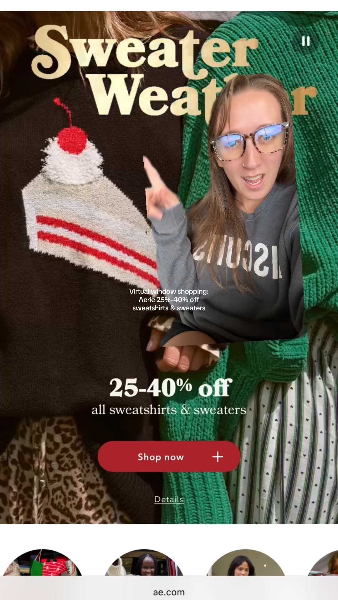 Aerie is having their Sweater Weather 25-40% off sale! So many amazing staples to keep in your closet for the winter 

#sweaters #sweatshirts #winterhaul #sale #aerie

#LTKGiftGuide #LTKHoliday #LTKSeasonal