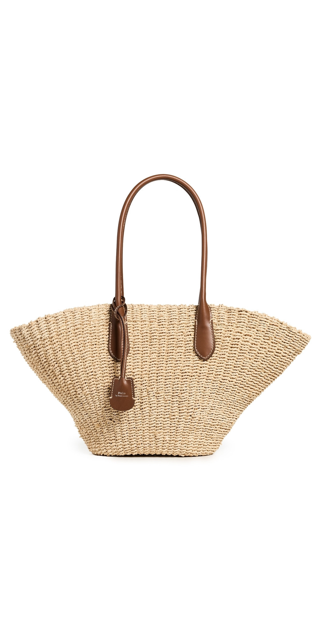 Polo Ralph Lauren Twist Raffia Basket Tote Natural/Cuoio One Size | Shopbop