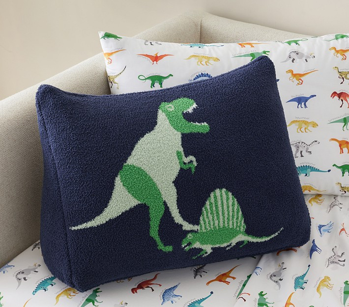 Dino Fuzzy Wedge Pillow | Pottery Barn Kids