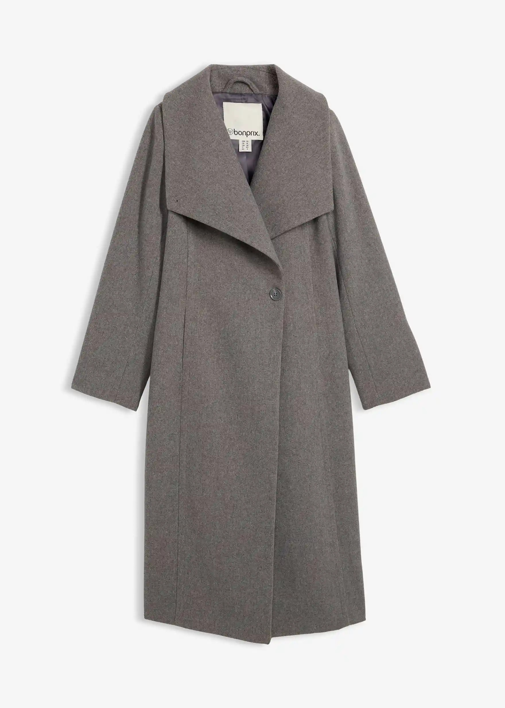 Mantel mit hochklappbarem Kragen - grau - Damen | bonprix | Bonprix DE