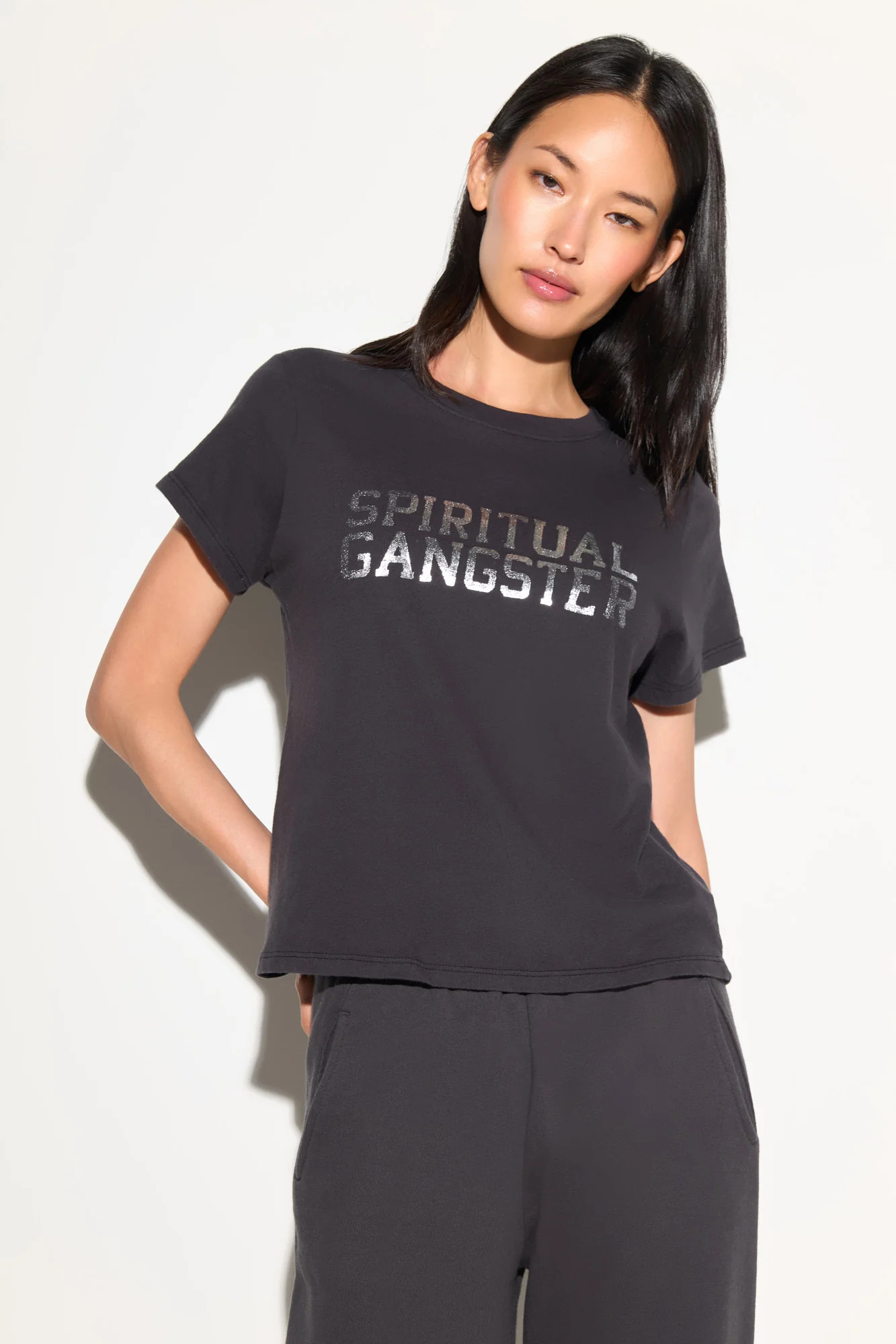 Sg Shine Lila Ss Tee | Spiritual Gangster | Spiritual Gangster