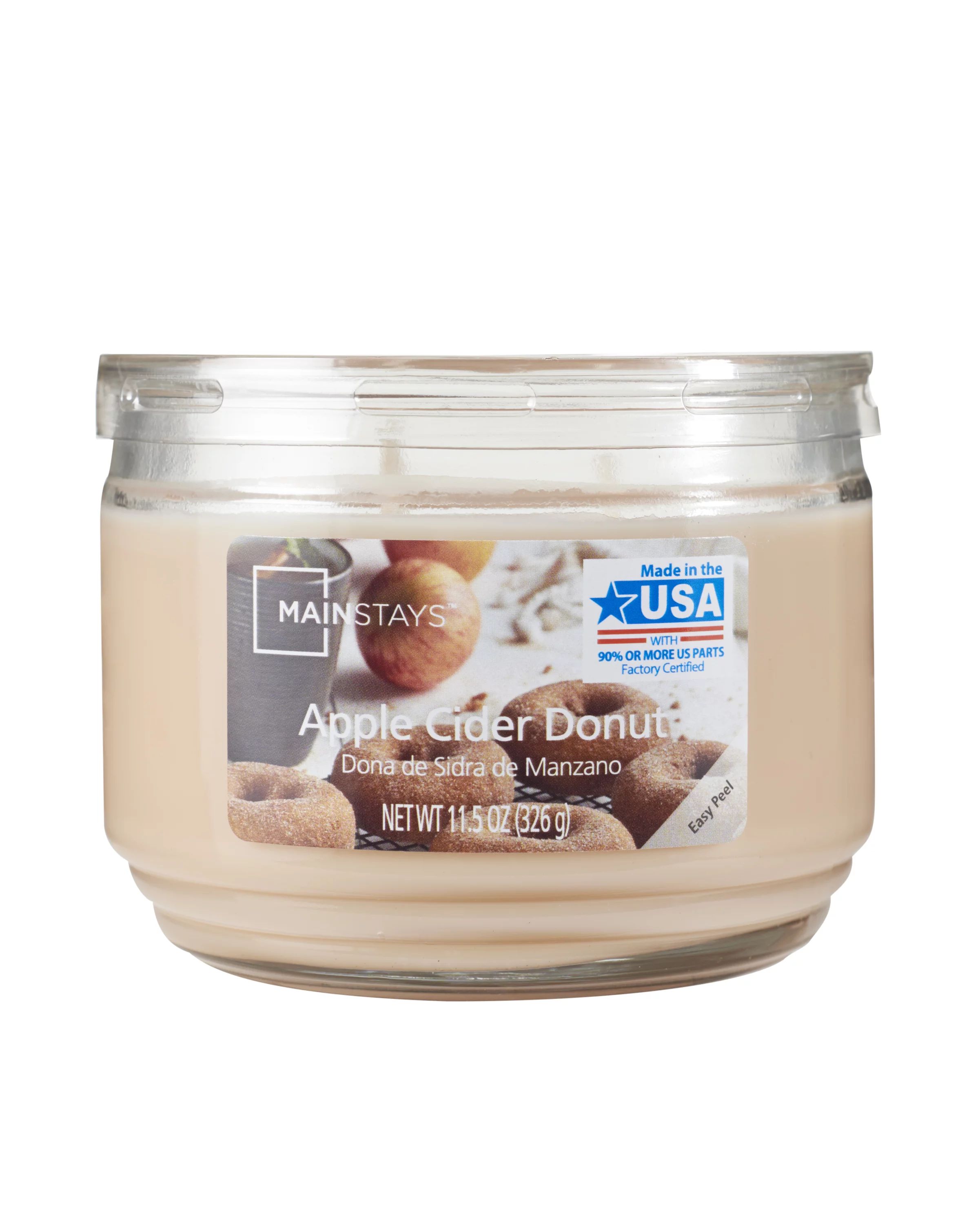 Mainstays 3-Wick Table Top Candle, 11.5 oz., Apple Cider Donut | Walmart (US)