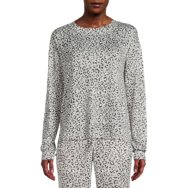 Secret Treasures Women's Animal Hacci Sleep Top - Walmart.com | Walmart (US)