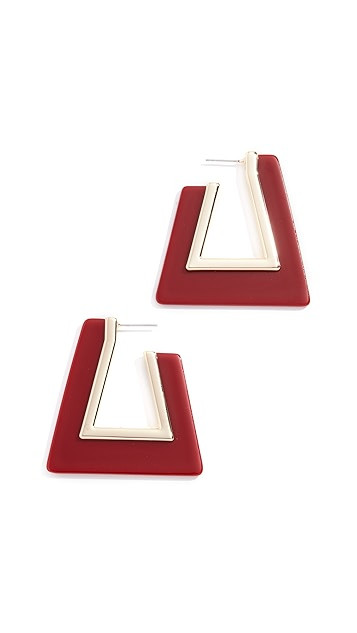 Triangle Resin Hoop Earrings | Shopbop