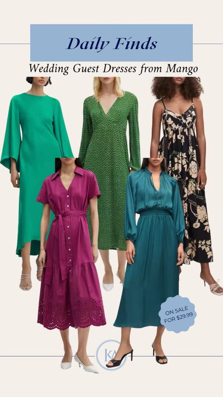 Gorgeous wedding guest dress options for spring from Mango. Some are on sale too! 

#LTKwedding #LTKSeasonal #LTKstyletip