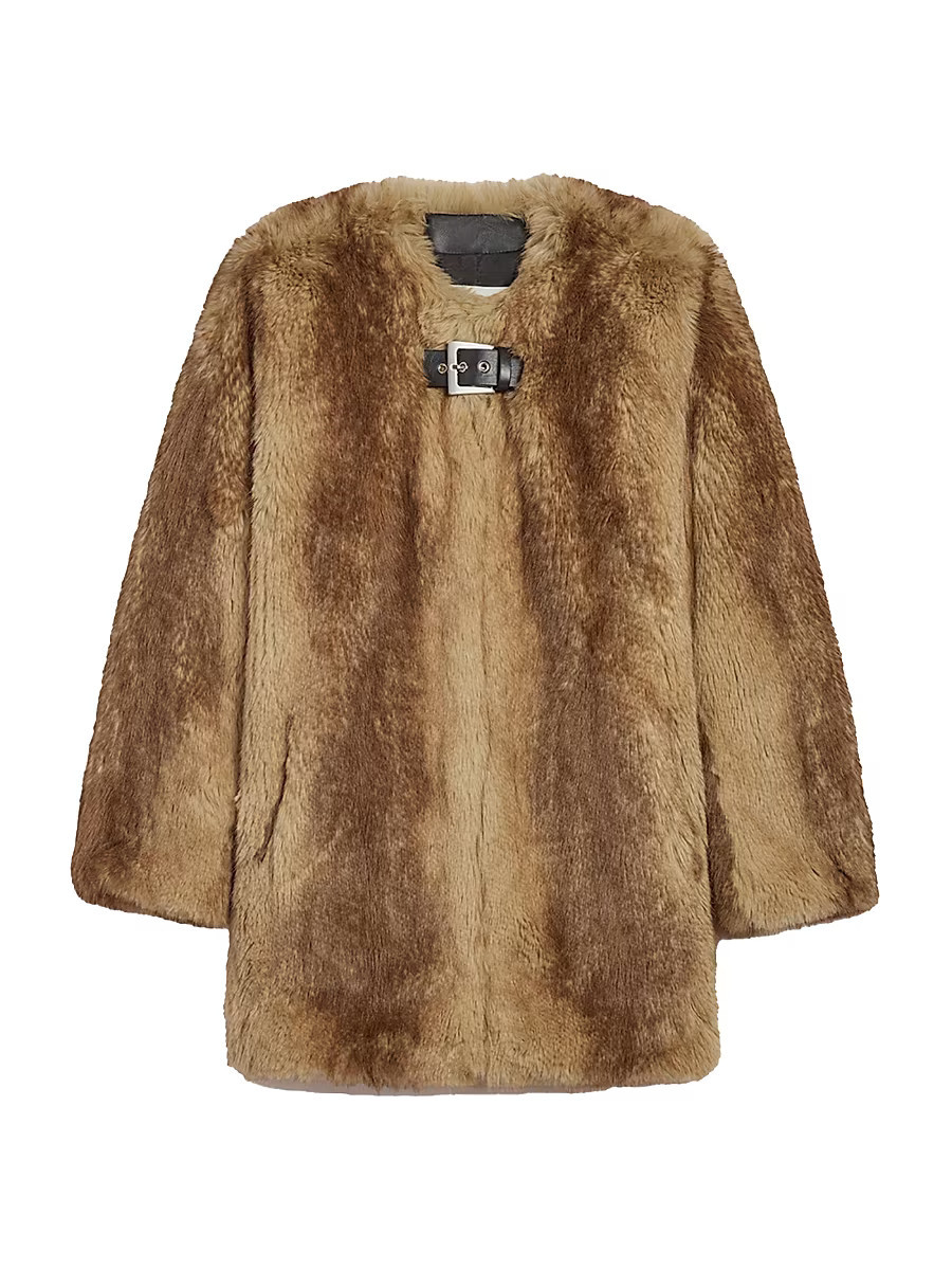 Women's Petra Faux-Mink Fur Coat - Blonde Mink - Size Large | Saks Fifth Avenue