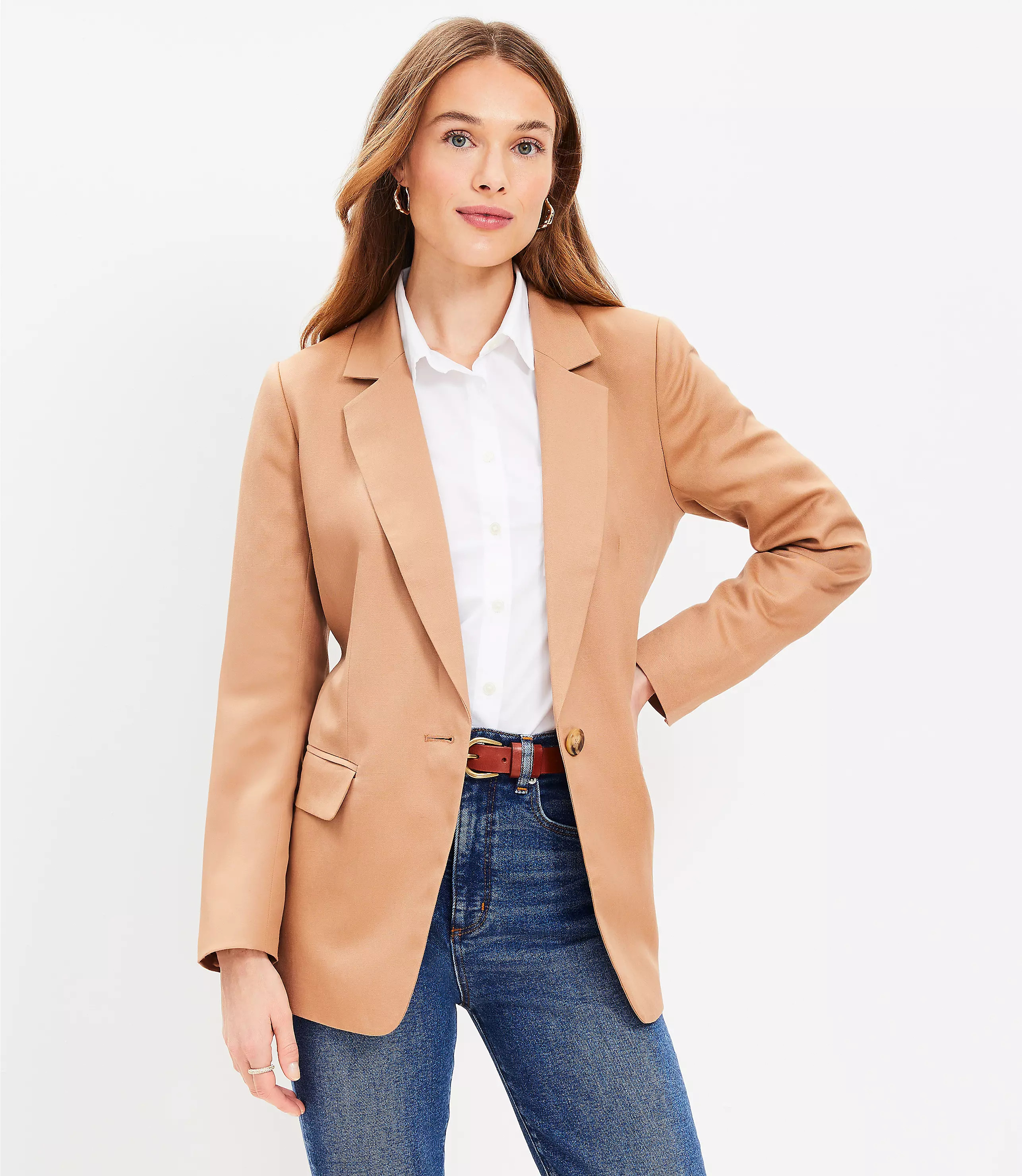 Petite Relaxed Fluid Blazer | LOFT