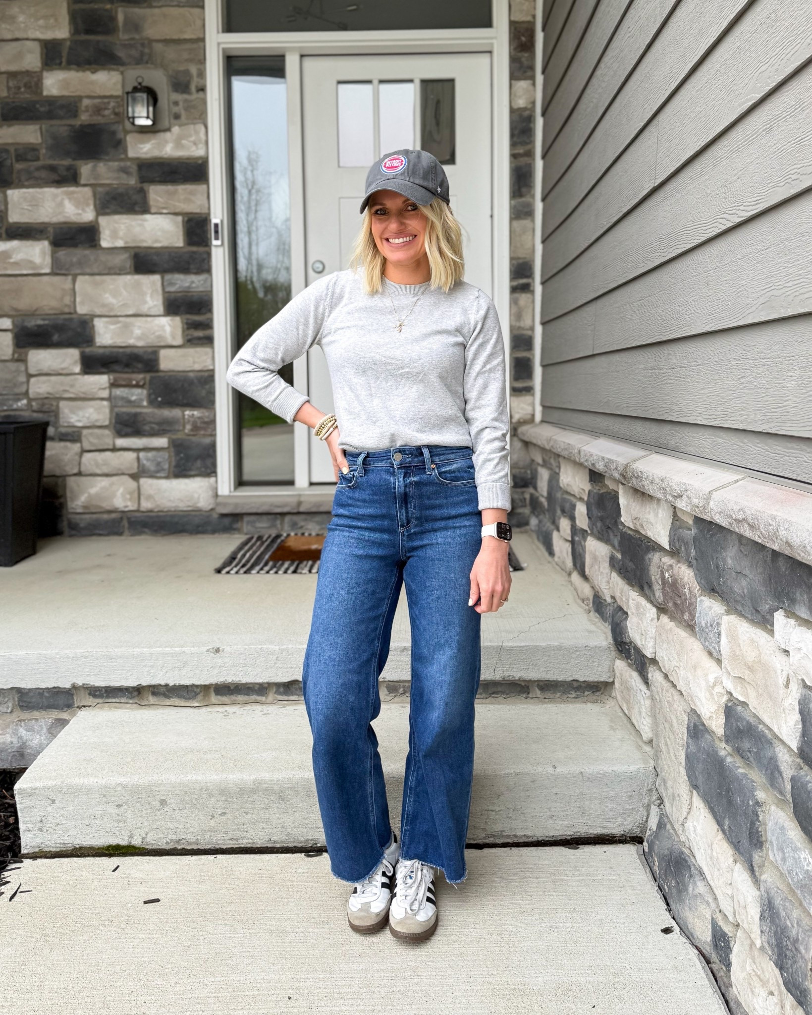 What I wore for a Detroit Pistons play off party this weekend! 
Sweater old, linked similar 
Jeans- thrifted, splurge worthy Paige jeans! 

#LTKPetite #LTKSeasonal #LTKootd