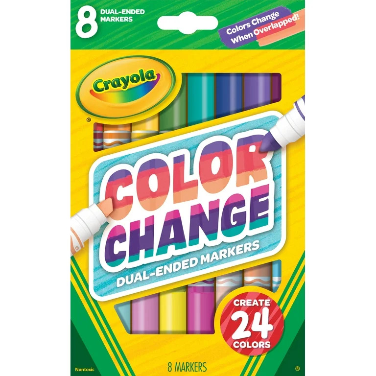 Crayola Color Changing Dual Tip Broad Line Markers, 8 Ct, School Supplies for Kids and Teachers, ... | Walmart (US)