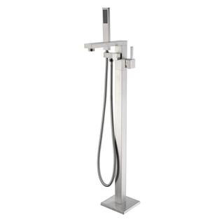 ANZZI Khone 2-Handle Claw Foot Tub Faucet with Hand Shower in Brushed Nickel FS-AZ0037BN - The Ho... | The Home Depot