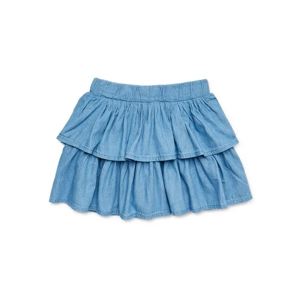 Garanimals Baby and Toddler Girls Tiered Skirt, Sizes 12M-5T | Walmart (US)