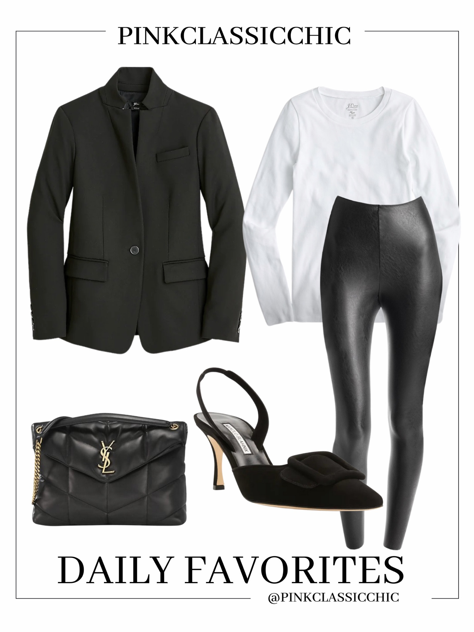 One of my favorite heels, Manolo blahnik, favorite blazer by jcrew. Commando leggings, leather leggings

#LTKshoecrush #LTKHoliday #LTKstyletip