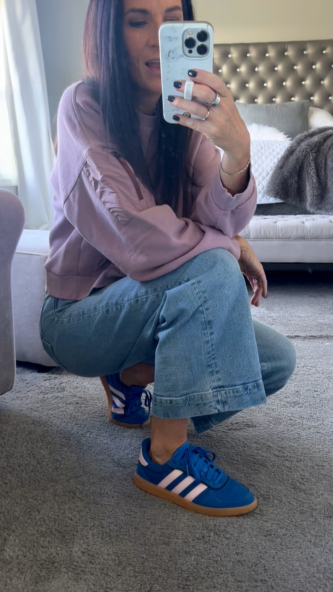 Love these bright blue adidas! Found them on sale and they come in lots of color options. Super fun for school colors, sports team colors or just a pop of color in your outfit! 


#LTKFallSale #LTKSaleAlert #LTKShoeCrush