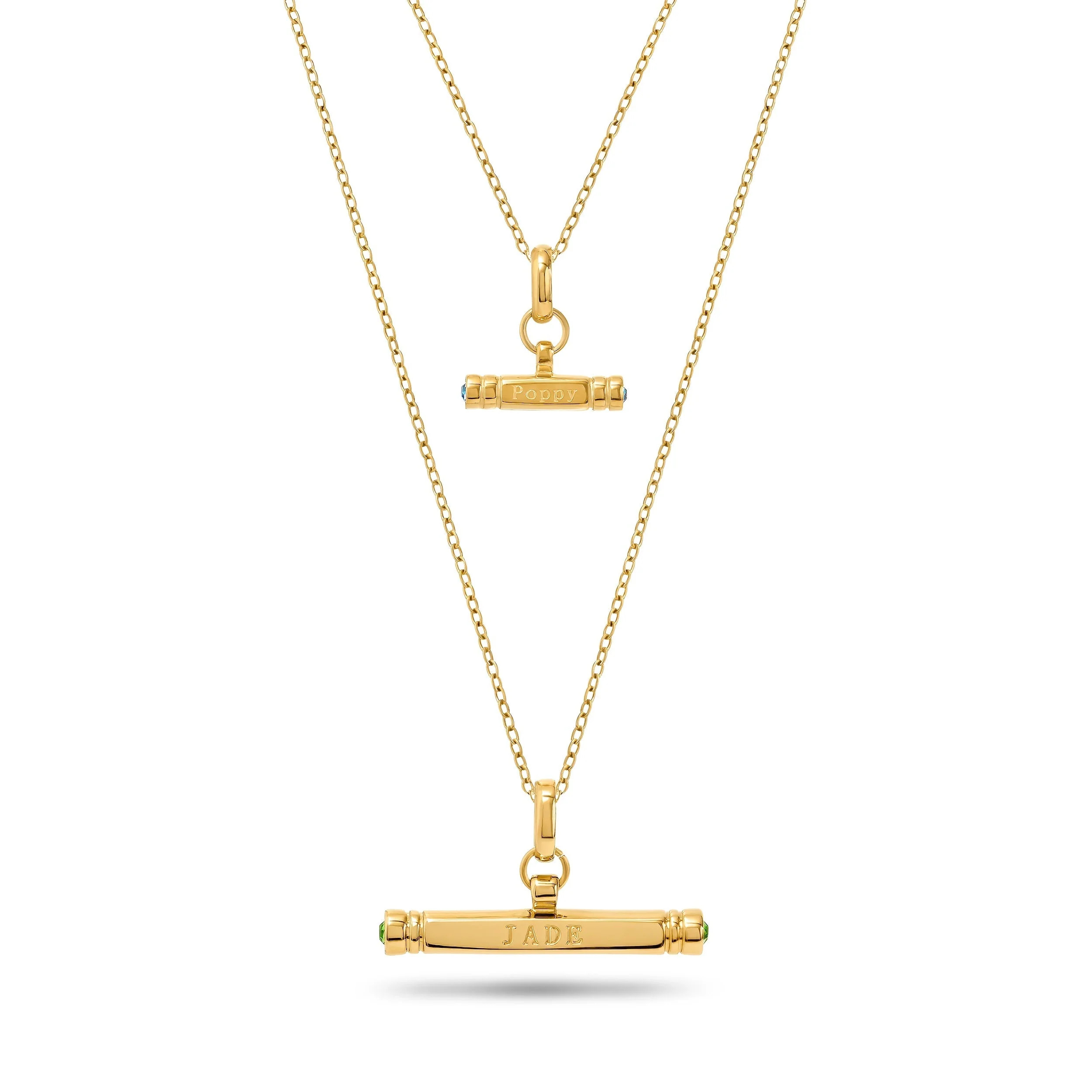 Mini & Me T-Bar Necklace Set (Gold) | Abbott Lyon