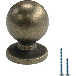 Moonlight Manor 5 Pack 1" Inch (25mm) Round Solid Cabinet Hardware Pulls Antique Cabinet Drawer B... | Amazon (US)