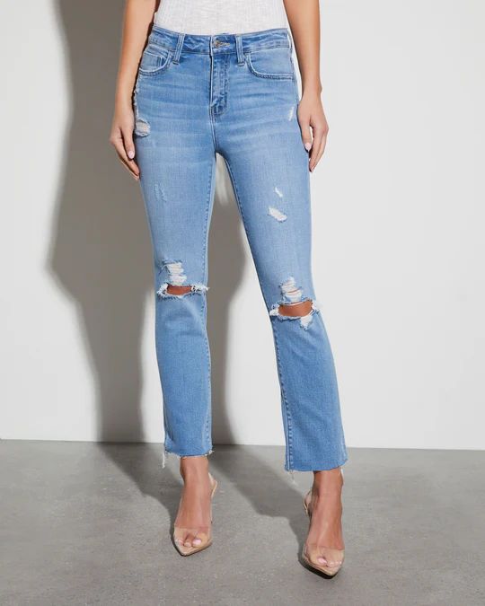 Mcguire High Rise Distressed Denim | VICI Collection