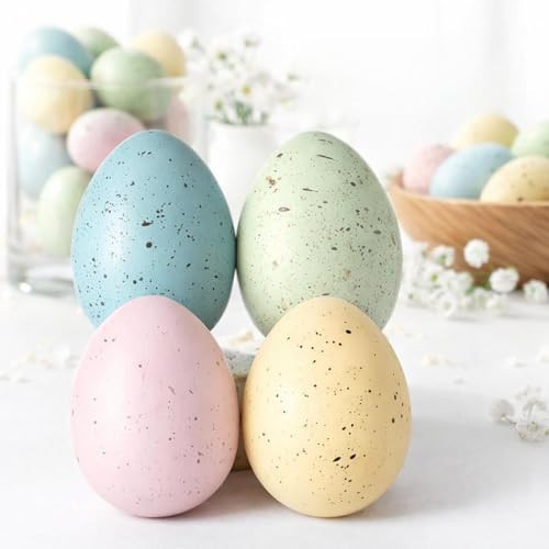 Xpencifan Pastel Easter Eggs Decoration, 16 pcs 2.4in Speckled Easter Eggs for Vase Filler Bowl Basket, Easter Basket Essentials Fake Easter Eggs for Rustic Decor Spring Decorations for Home | Amazon (US)