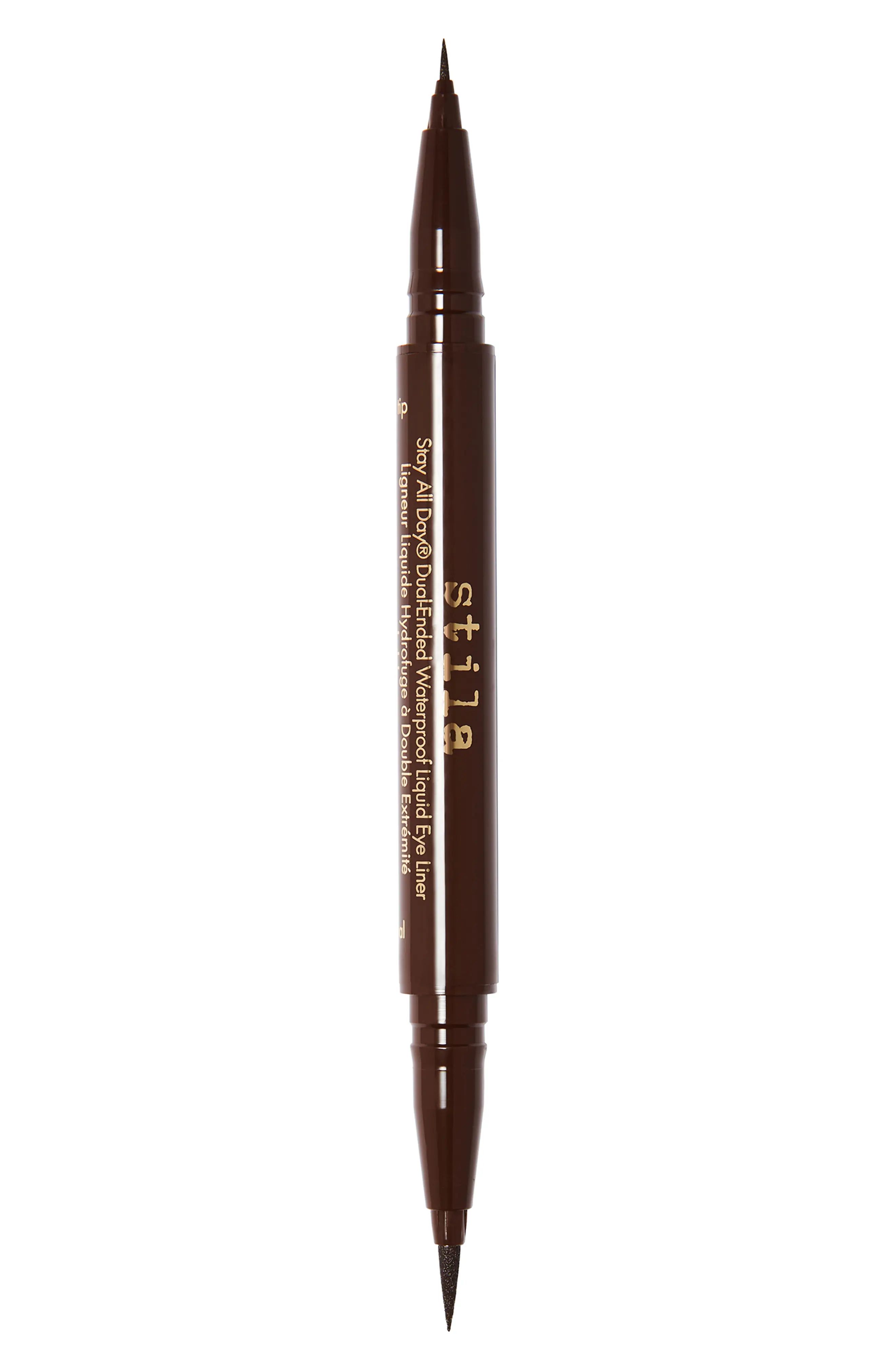 Stila Stay All Day Dual-Ended Waterproof Liquid Eyeliner - Dark Brown | Nordstrom