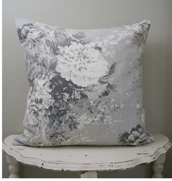 Add an elegant french country touch to your home with this elegant floral pillow cover, complimen... | Etsy (US)